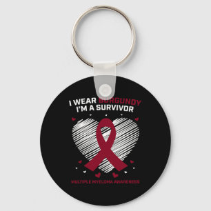 Blood Cancer Survivor Multiple Myeloma Awareness P Key Ring