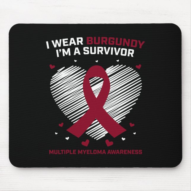Blood Cancer Survivor Multiple Myeloma Awareness P Mouse Mat (Front)