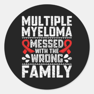 Blood Cancer Survivor Plasma Cell Myeloma Awarenes Classic Round Sticker