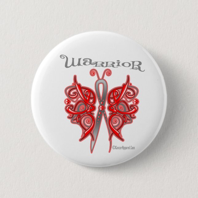 Blood Cancer Warrior Celtic Butterfly 6 Cm Round Badge (Front)