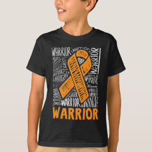 Blood Cancer Warrior Orange Ribbon Awareness Gift T-Shirt