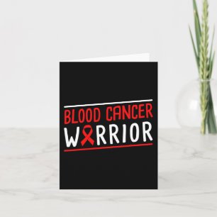 Blood Cancer Warrior Red Ribbon Card