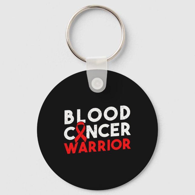 Blood Cancer Warrior Ribbon 2  Key Ring (Front)