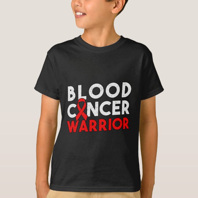 Blood Cancer Warrior Ribbon  T-Shirt (Front)