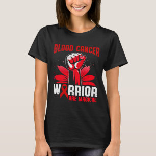 Blood Cancer Warriors Are Magical Unicorn Red Ribb T-Shirt