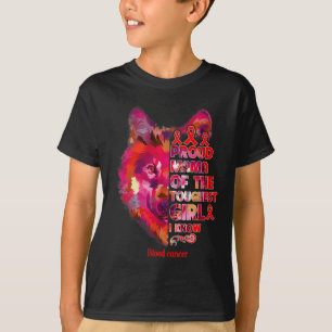 blood cancer wolf mum toughest girl warrior T-Shirt