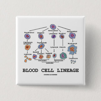 Blood Cell Lineage (Biology Health Medicine) 15 Cm Square Badge