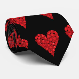 Blood Cells Heart Pattern Tie