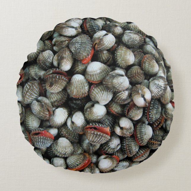 Blood Cockle Shells Round Cushion (Front)