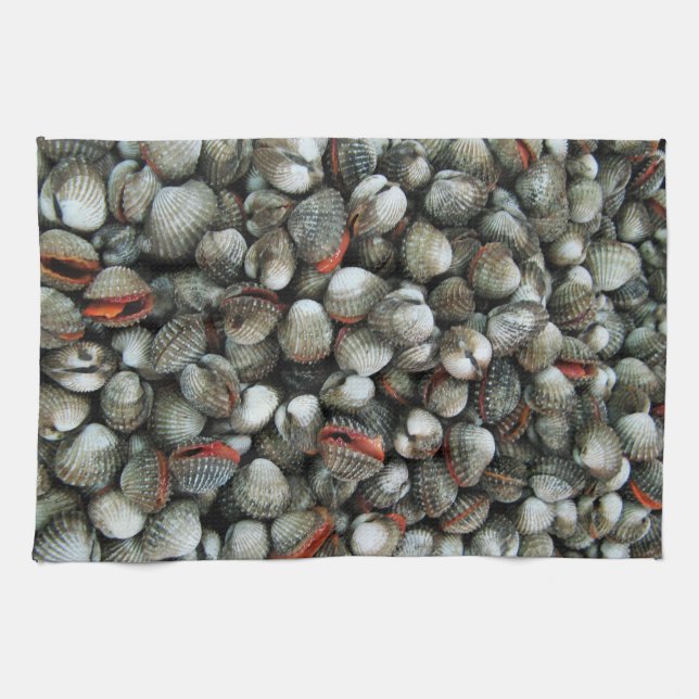 Blood Cockle Shells Tea Towel (Horizontal)
