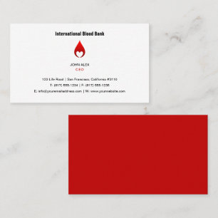 Blood Donation   Blood Bank Business Card