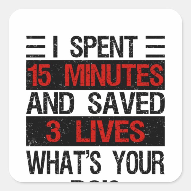 Blood Donation Blood Donation Service Blood Square Sticker (Front)