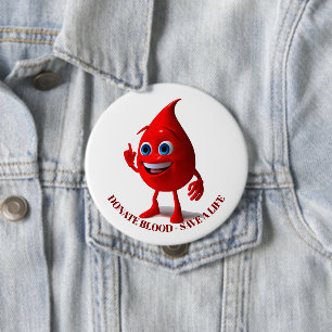 Blood donation, Blood type 10 Cm Round Badge