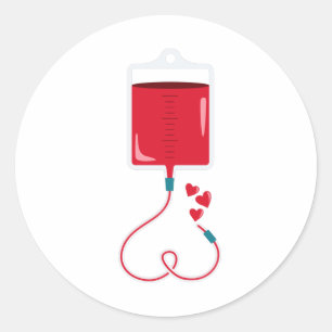 Blood Donation Classic Round Sticker
