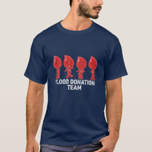 Blood Donation Team Type A B O AB Fun World Blood T-Shirt