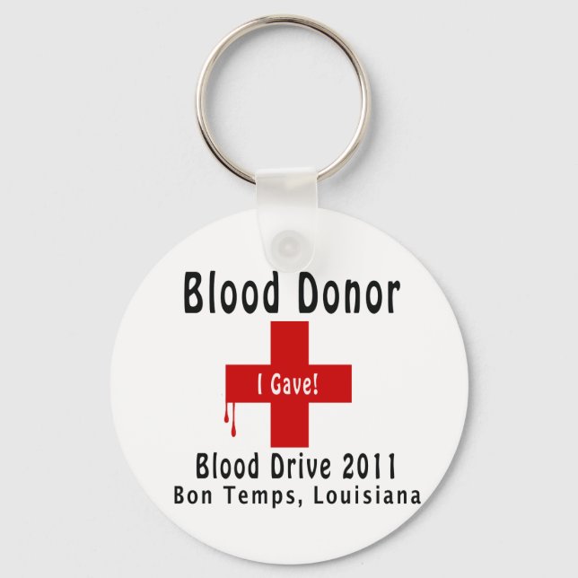 blood donor 2011 W-drops Key Ring (Front)
