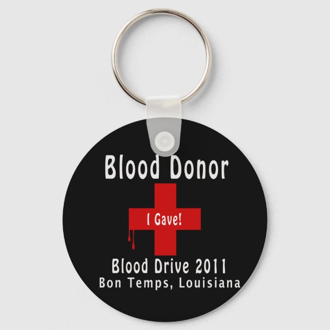 blood donor 2011 W-drops Key Ring (Front)