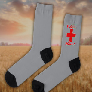 Blood Donor and the Red Cross Socks