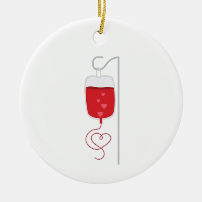 Blood Donor Ceramic Tree Decoration (Front)