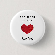 Blood Donor - Save Lives - Round Button