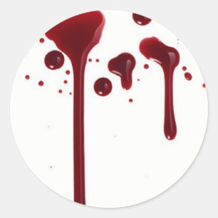 blood drip classic round sticker