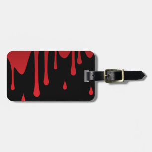Blood dripping luggage tag