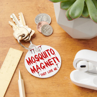 Blood Dripping Mosquito Magnet They Love Me Key Ring