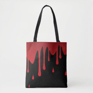 Blood dripping tote bag