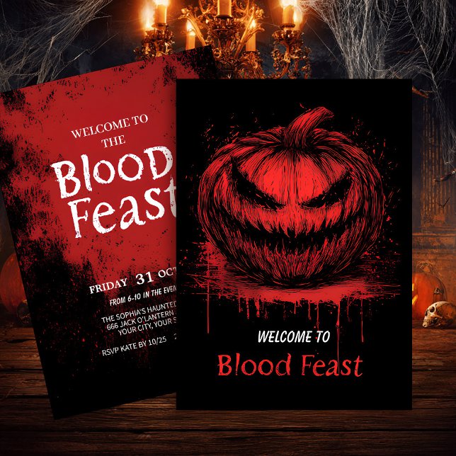 Blood Feast Halloween Invitation (Creator Uploaded)