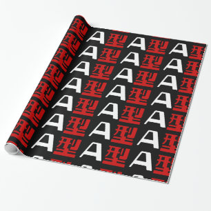 Blood Group A Japanese Kanji Wrapping Paper