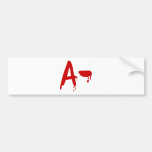 Blood Group A- Negative #Horror Hospital Bumper Sticker