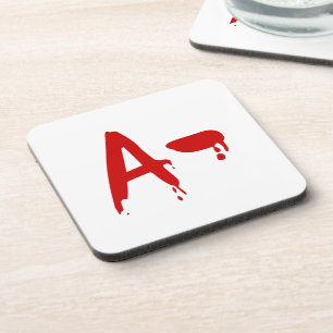 Blood Group A- Negative #Horror Hospital Coaster