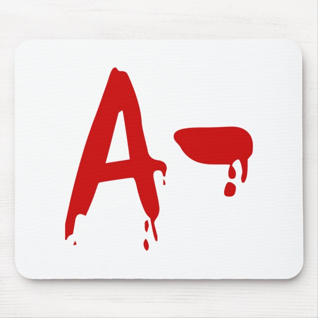 Blood Group A- Negative #Horror Hospital Mouse Mat (Front)