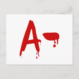 Blood Group A- Negative #Horror Hospital Postcard