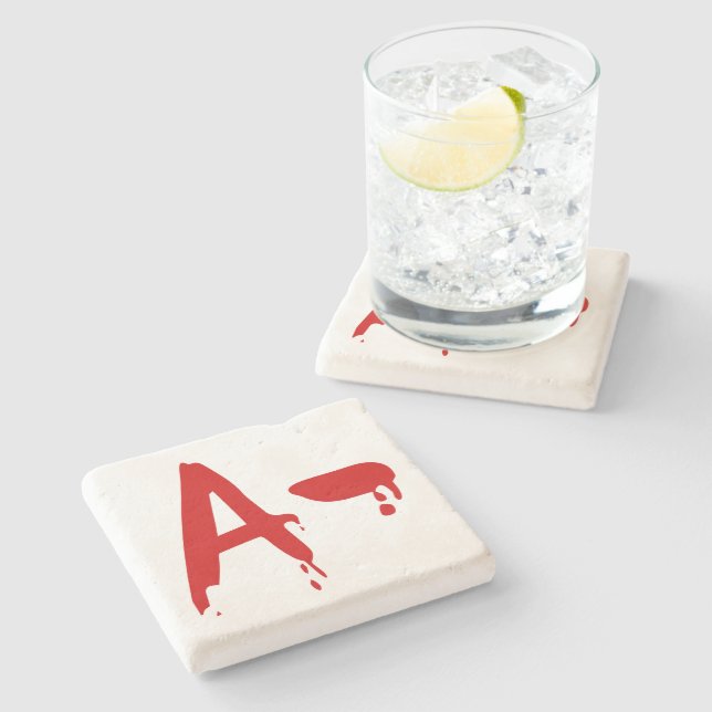 Blood Group A- Negative #Horror Hospital Stone Coaster (Side)
