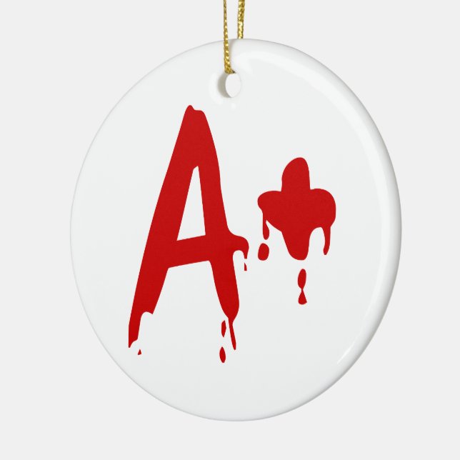 Blood Group A+ Positive #Horror Hospital Ceramic Tree Decoration (Left)