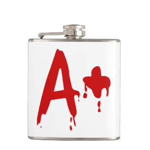 Blood Group A+ Positive #Horror Hospital Hip Flask