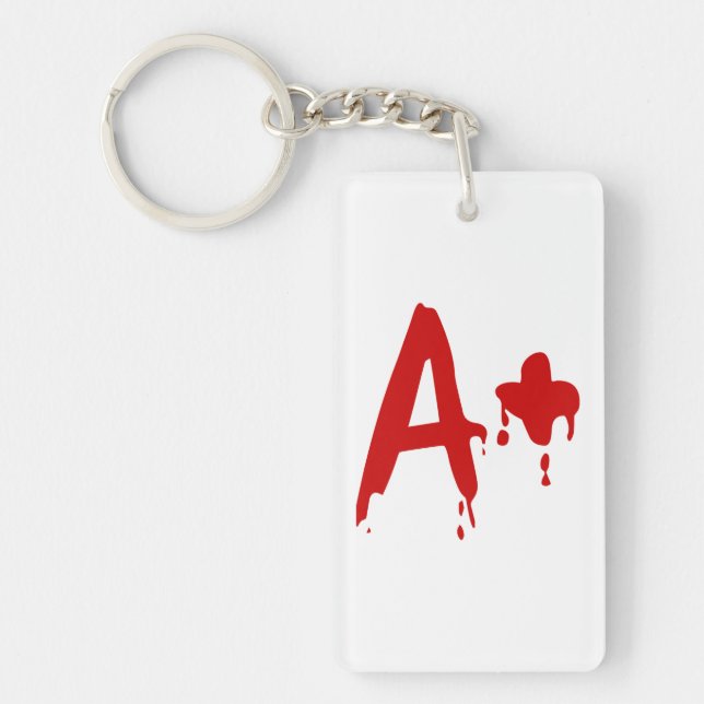 Blood Group A+ Positive #Horror Hospital Key Ring (Front)