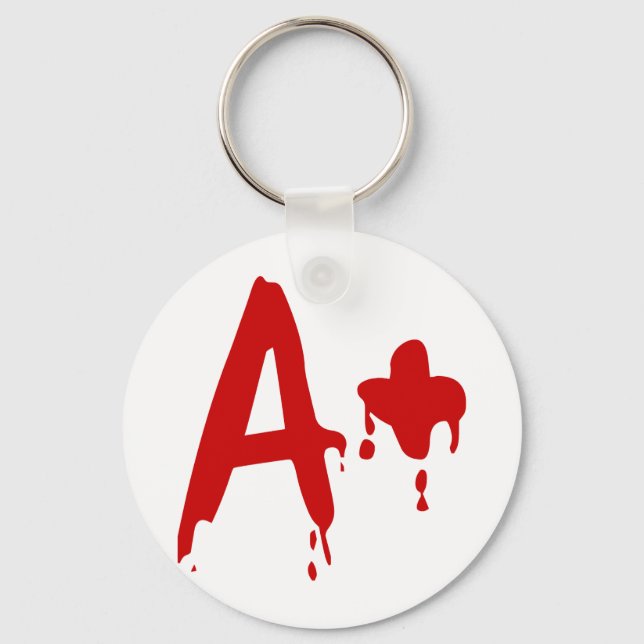 Blood Group A+ Positive #Horror Hospital Key Ring (Front)