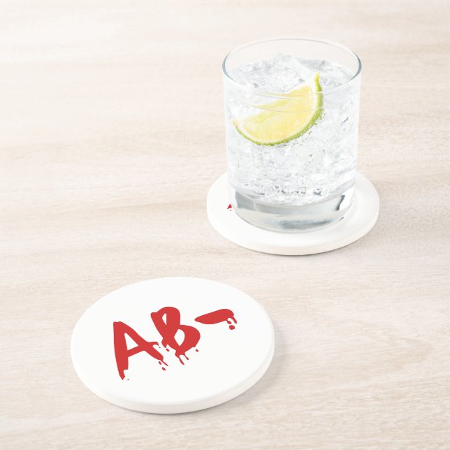 Blood Group AB- Negative #Horror Hospital Coaster (Side)