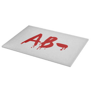 Blood Group AB- Negative #Horror Hospital Cutting Board