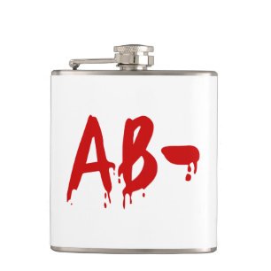 Blood Group AB- Negative #Horror Hospital Hip Flask