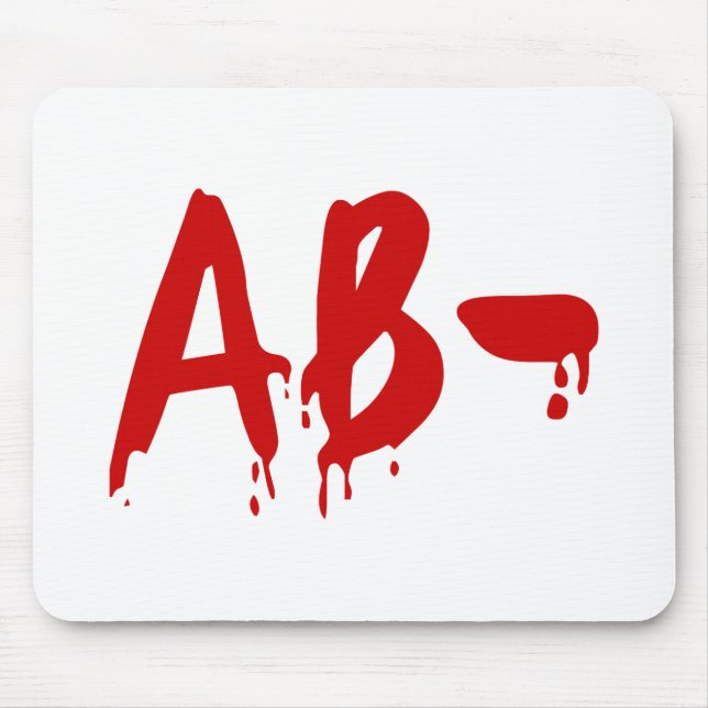 Blood Group AB- Negative #Horror Hospital Mouse Mat (Front)