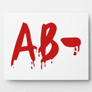 Blood Group AB- Negative #Horror Hospital Plaque