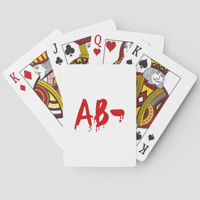 Blood Group AB- Negative #Horror Hospital Playing Cards (Back)
