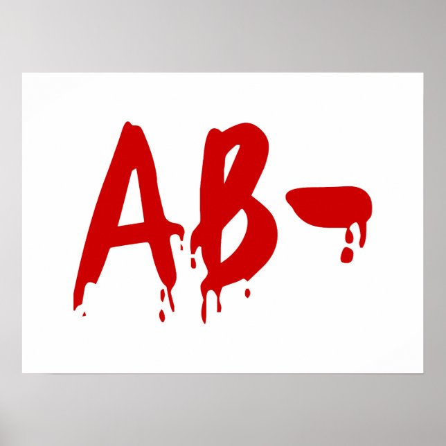 Blood Group AB- Negative #Horror Hospital Poster (Front)