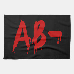 Blood Group AB- Negative #Horror Hospital Tea Towel