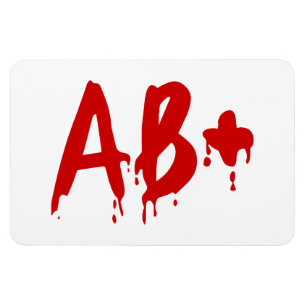 Blood Group AB+ Positive #Horror Hospital Magnet