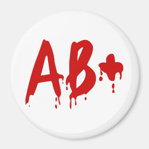 Blood Group AB+ Positive #Horror Hospital Magnet