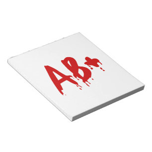 Blood Group AB+ Positive #Horror Hospital Notepad